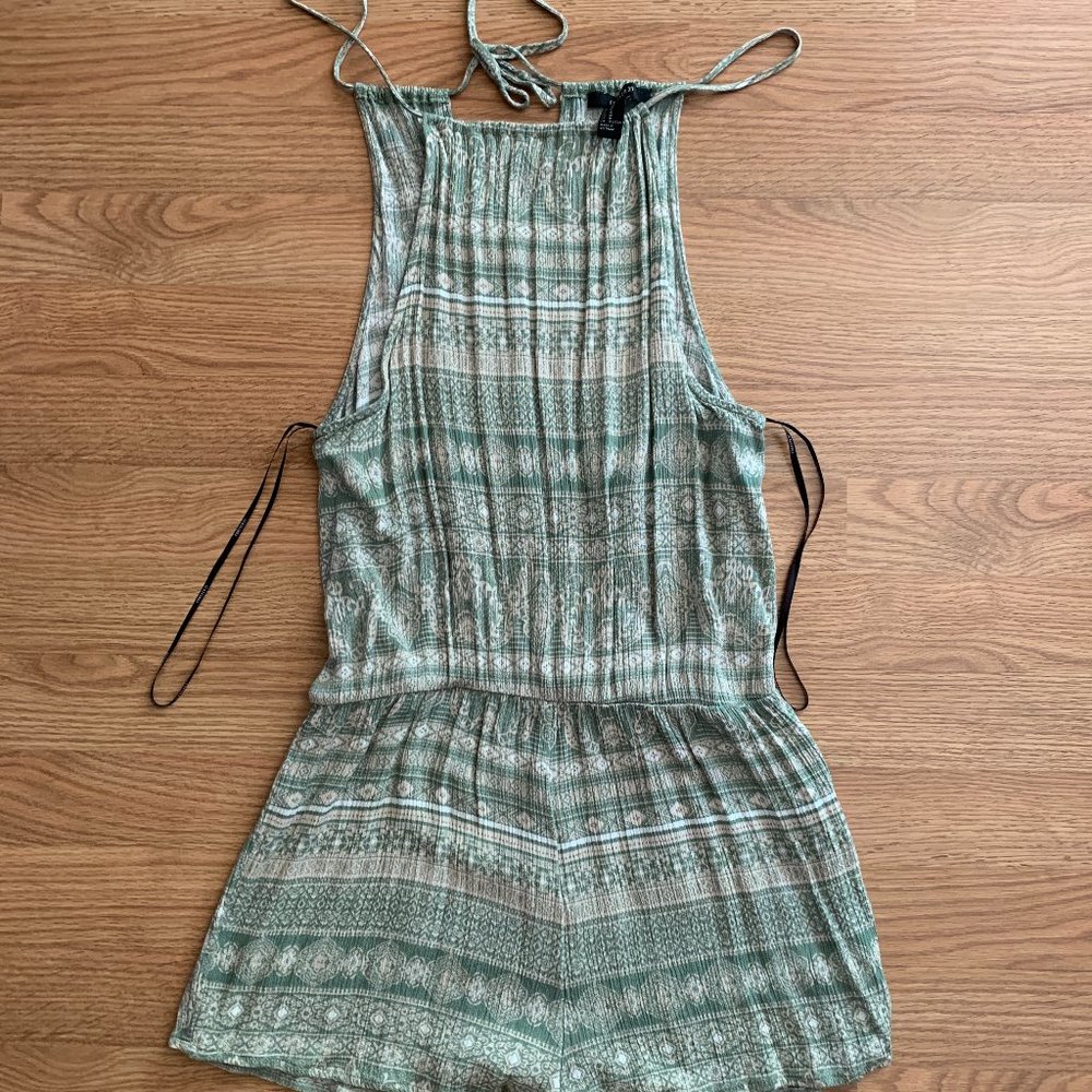 Green Boho Romper